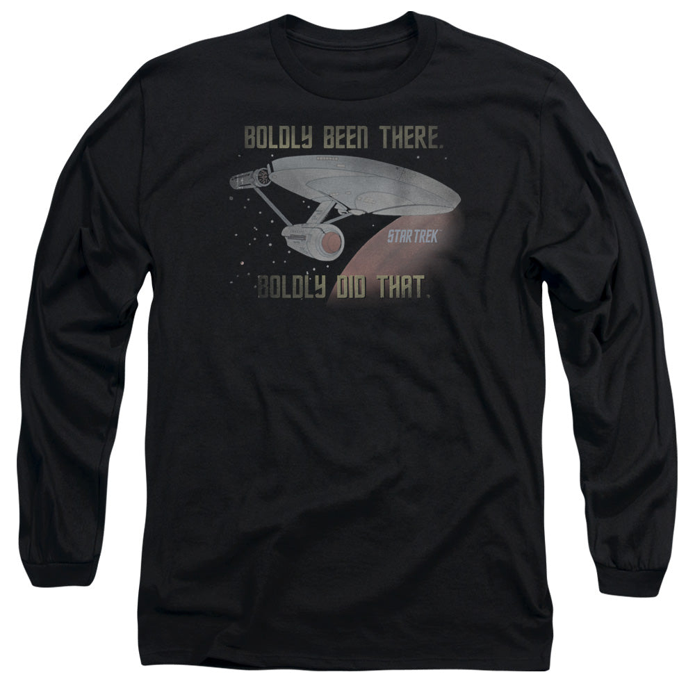 Star Trek Boldly Did That Mens Long Sleeve Shirt Black Officially Licensed