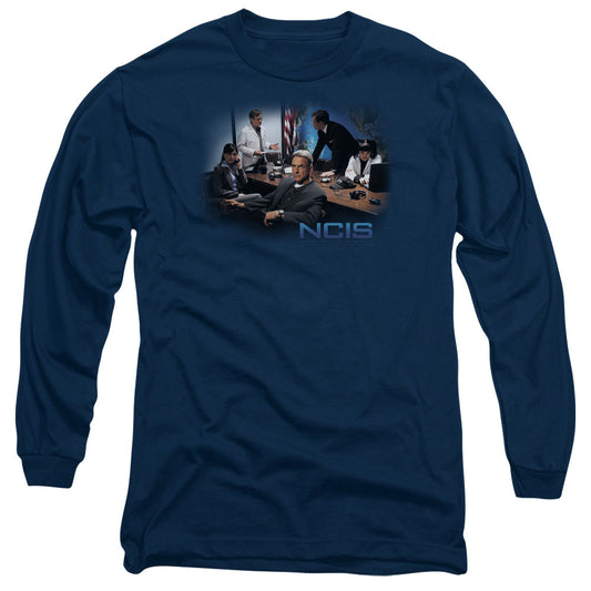 Ncis Original Cast Mens Long Sleeve Shirt Navy