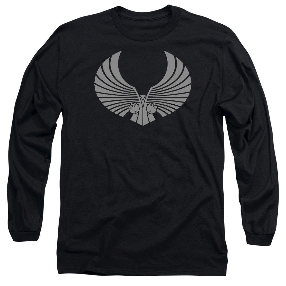 Star Trek Romulan Logo Mens Long Sleeve Shirt Black Officially Licensed