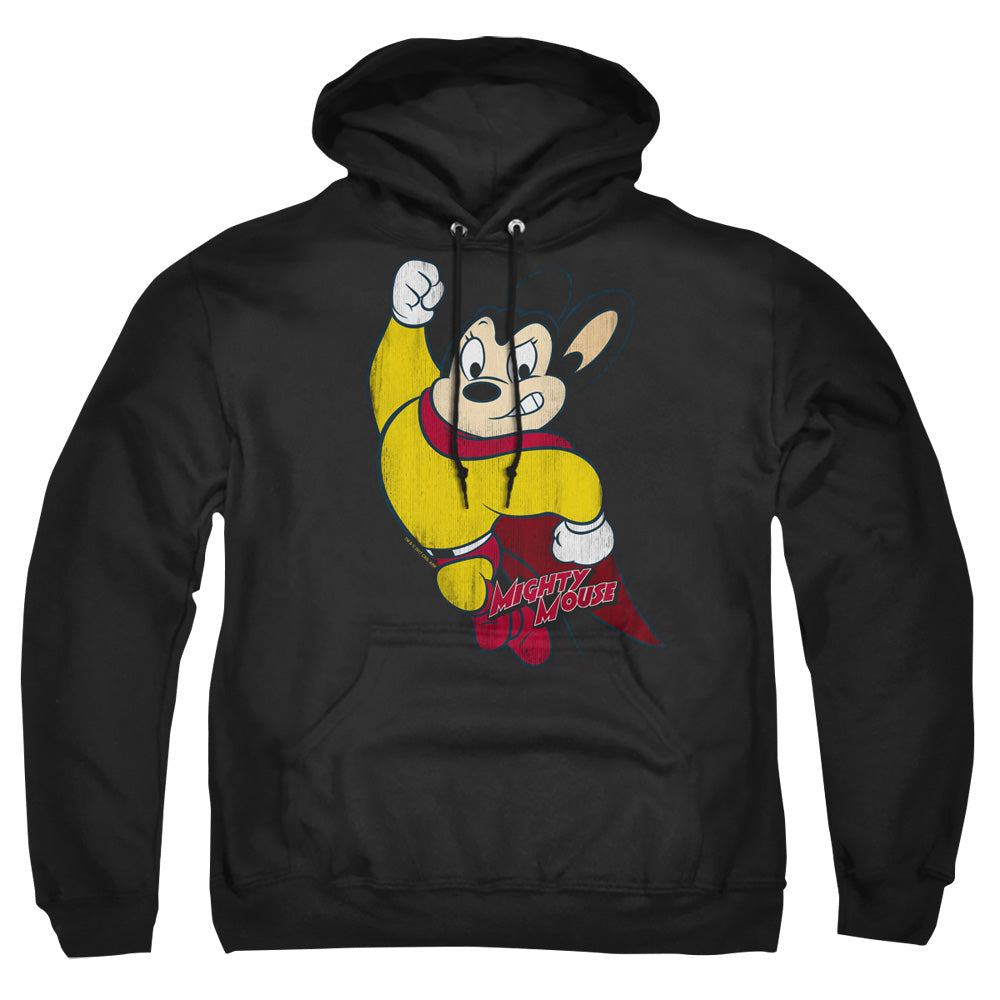 Mighty Mouse Classic Hero Mens Hoodie Black