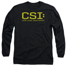 Load image into Gallery viewer, Csi Logo Mens Long Sleeve Shirt Black Officially Licensed