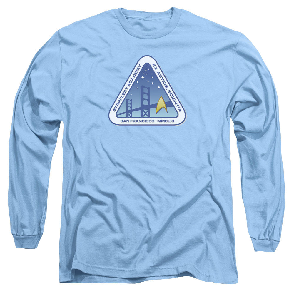 Star Trek Color Logo Mens Long Sleeve Shirt Carolina Blue Officially Licensed