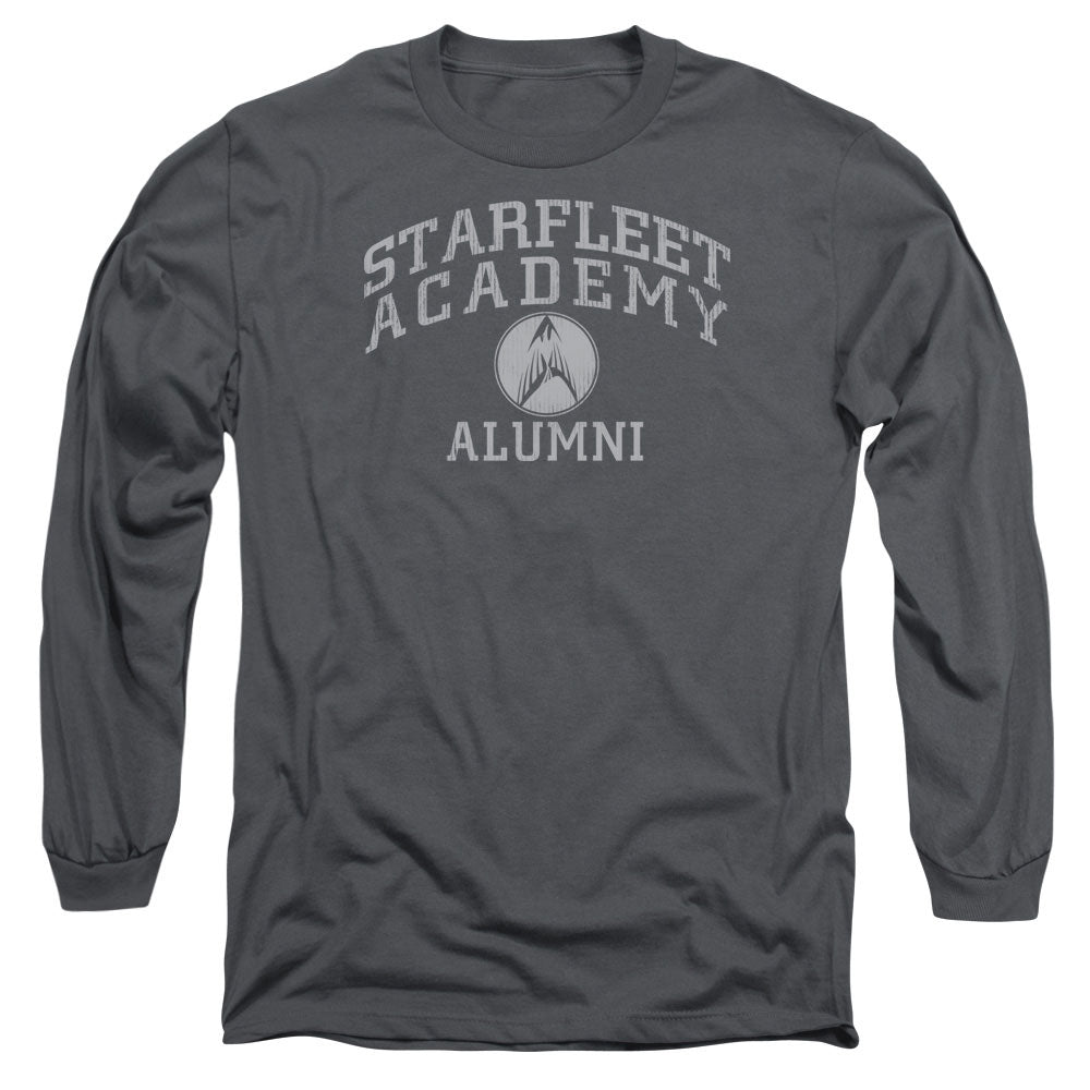 Star Trek Alumni Mens Long Sleeve Shirt Charcoal Officially Licensed