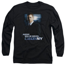 Load image into Gallery viewer, Csi:Ny Justice Served Mens Long Sleeve Shirt Black Officially Licensed