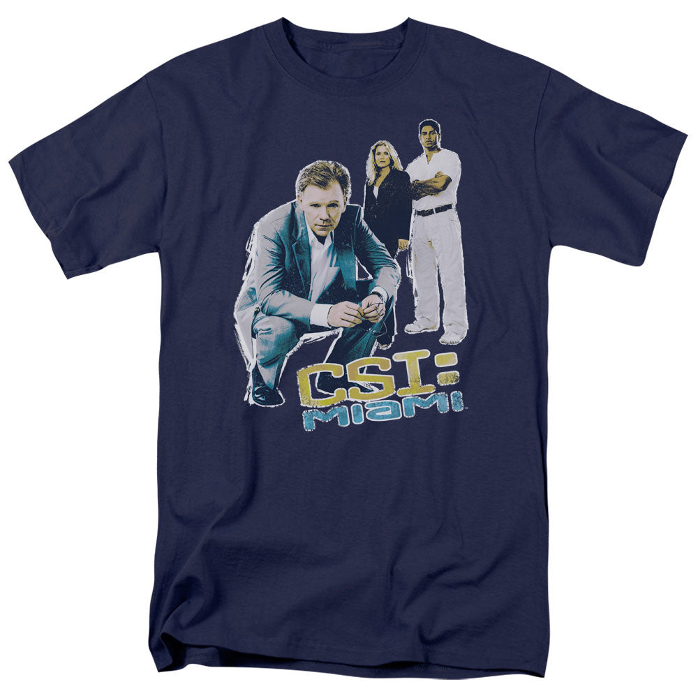 Csi:Miami In Perspective Mens T Shirt Navy