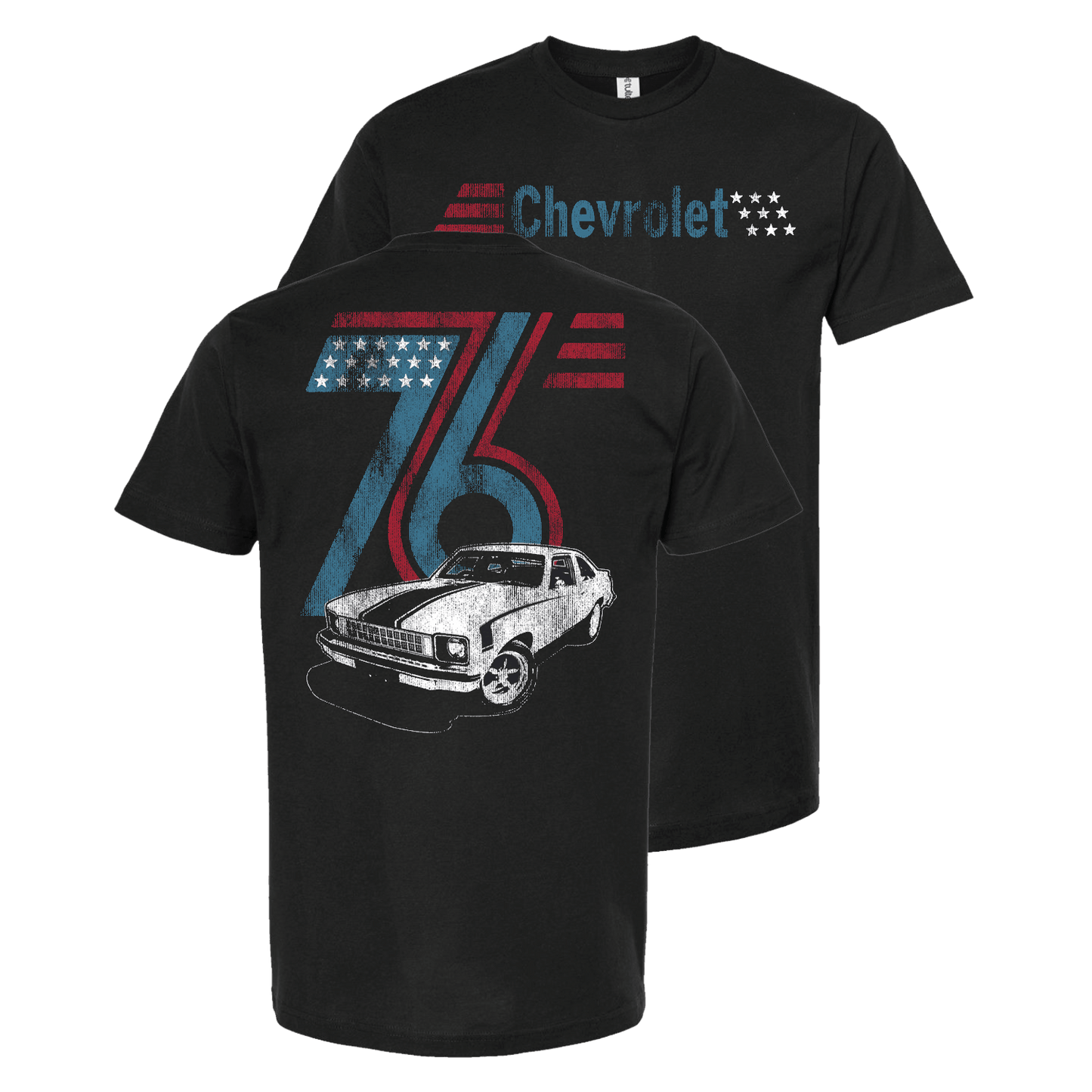 Chevrolet "76" Mens T Shirt Black