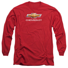 Load image into Gallery viewer, Chevrolet Chevy Bowtie Stacked Mens Long Sleeve Shirt Red Officially Licensed