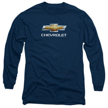Load image into Gallery viewer, Chevrolet Chevy Bowtie Stacked Mens Long Sleeve Shirt Navy
