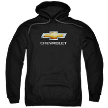 Load image into Gallery viewer, Chevrolet Chevy Bowtie Stacked Mens Hoodie Black