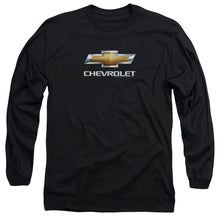 Load image into Gallery viewer, Chevrolet Chevy Bowtie Stacked Mens Long Sleeve Shirt Black
