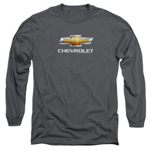 Load image into Gallery viewer, Chevrolet Chevy Bowtie Stacked Mens Long Sleeve Shirt Charcoal