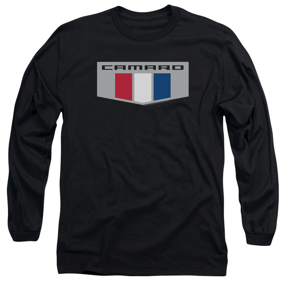 Chevrolet Chrome Emblem Mens Long Sleeve Shirt Black Officially Licensed