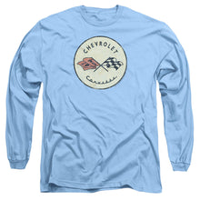 Load image into Gallery viewer, Chevrolet Old Vette Mens Long Sleeve Shirt Carolina Blue Officially Licensed