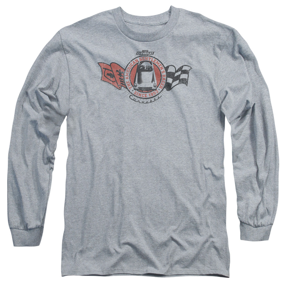 Chevrolet Gentlemens Racer Mens Long Sleeve Shirt Athletic Heather Officially Licensed