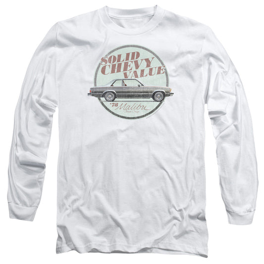 Chevrolet Do The Bu Mens Long Sleeve Shirt White Officially Licensed