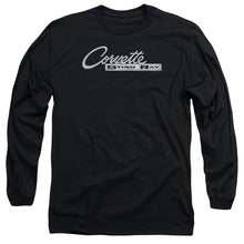 Load image into Gallery viewer, Chevrolet Chrome Stingray Logo Mens Long Sleeve Shirt Black Officially Licensed