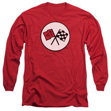 Load image into Gallery viewer, Chevrolet 2Nd Gen Vette Logo Mens Long Sleeve Shirt Red Officially Licensed