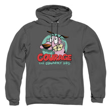 Load image into Gallery viewer, Courage The Cowardly Dog Courage Mens Hoodie Charcoal