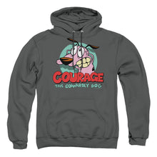 Load image into Gallery viewer, Courage The Cowardly Dog Courage Mens Hoodie Charcoal