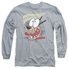 Load image into Gallery viewer, Courage The Cowardly Dog Scaredy Dog Mens Long Sleeve Shirt Athletic Heather Officially Licensed