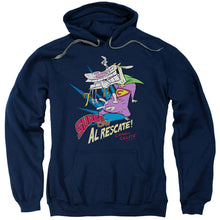 Load image into Gallery viewer, Cow & Chicken Super Cow Mens Hoodie Navy Blue