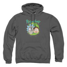 Load image into Gallery viewer, Rick And Morty Floating Heads Mens Hoodie Charcoal
