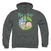 Load image into Gallery viewer, Rick And Morty Floating Heads Mens Hoodie Charcoal