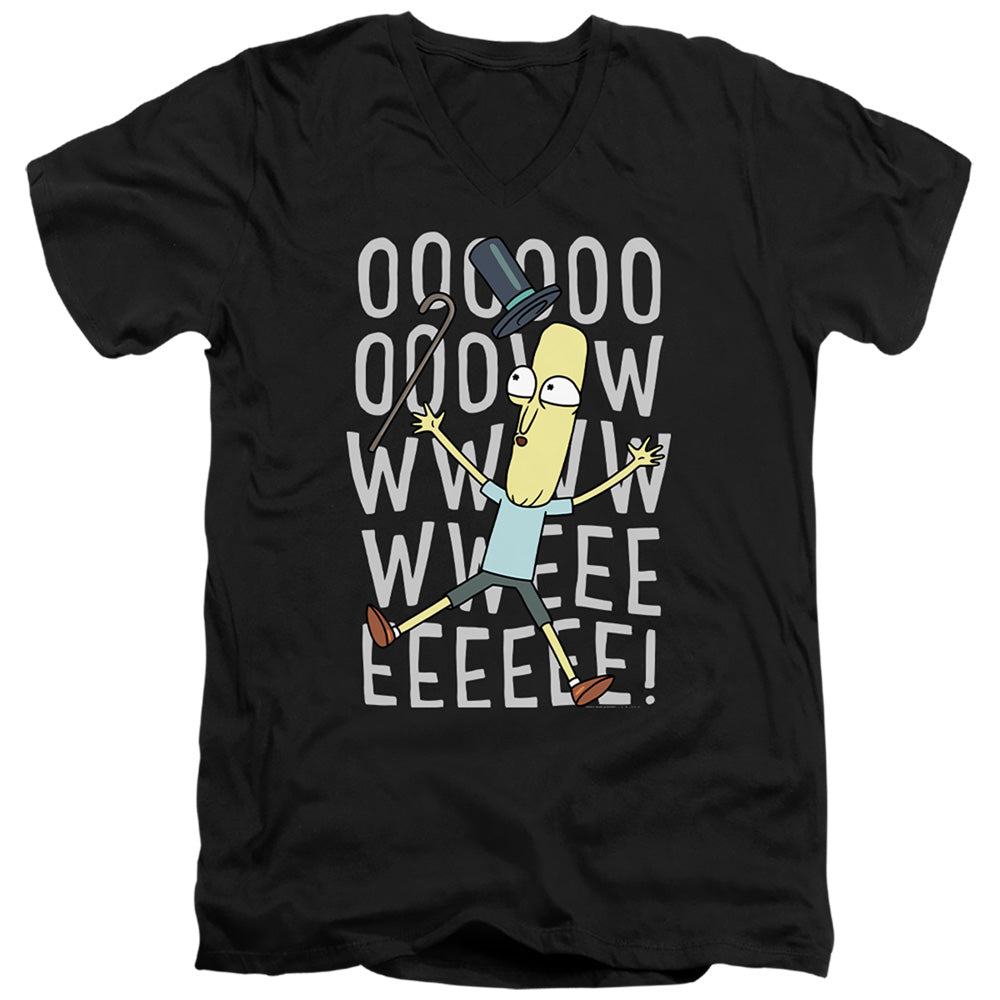 Rick And Morty Oowweeeee Mens Slim Fit V-Neck T Shirt Black
