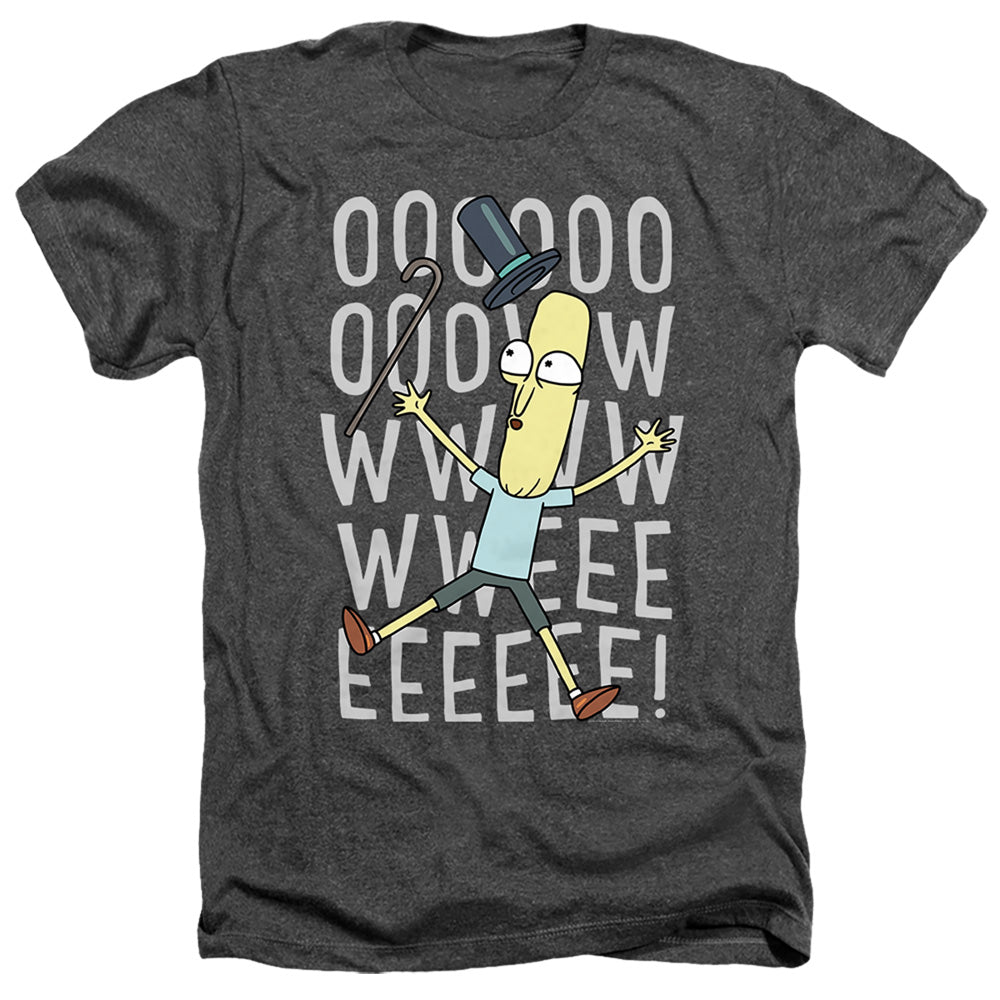 Rick And Morty Oowweeeee Heather Mens T Shirt Black