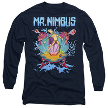 Load image into Gallery viewer, Rick And Morty Mr. Nimbus Design Mens Long Sleeve Shirt Navy Officially Licensed