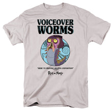 Load image into Gallery viewer, Rick And Morty Voiceover Worms Mens T Shirt Silver