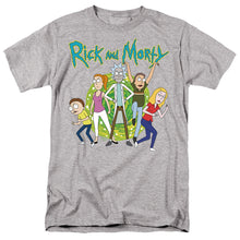 Load image into Gallery viewer, Rick And Morty Family Fights Together Mens T Shirt Athletic Heather