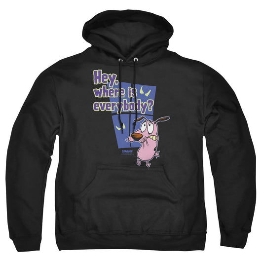 Courage Where Is Everybody Mens Hoodie Black