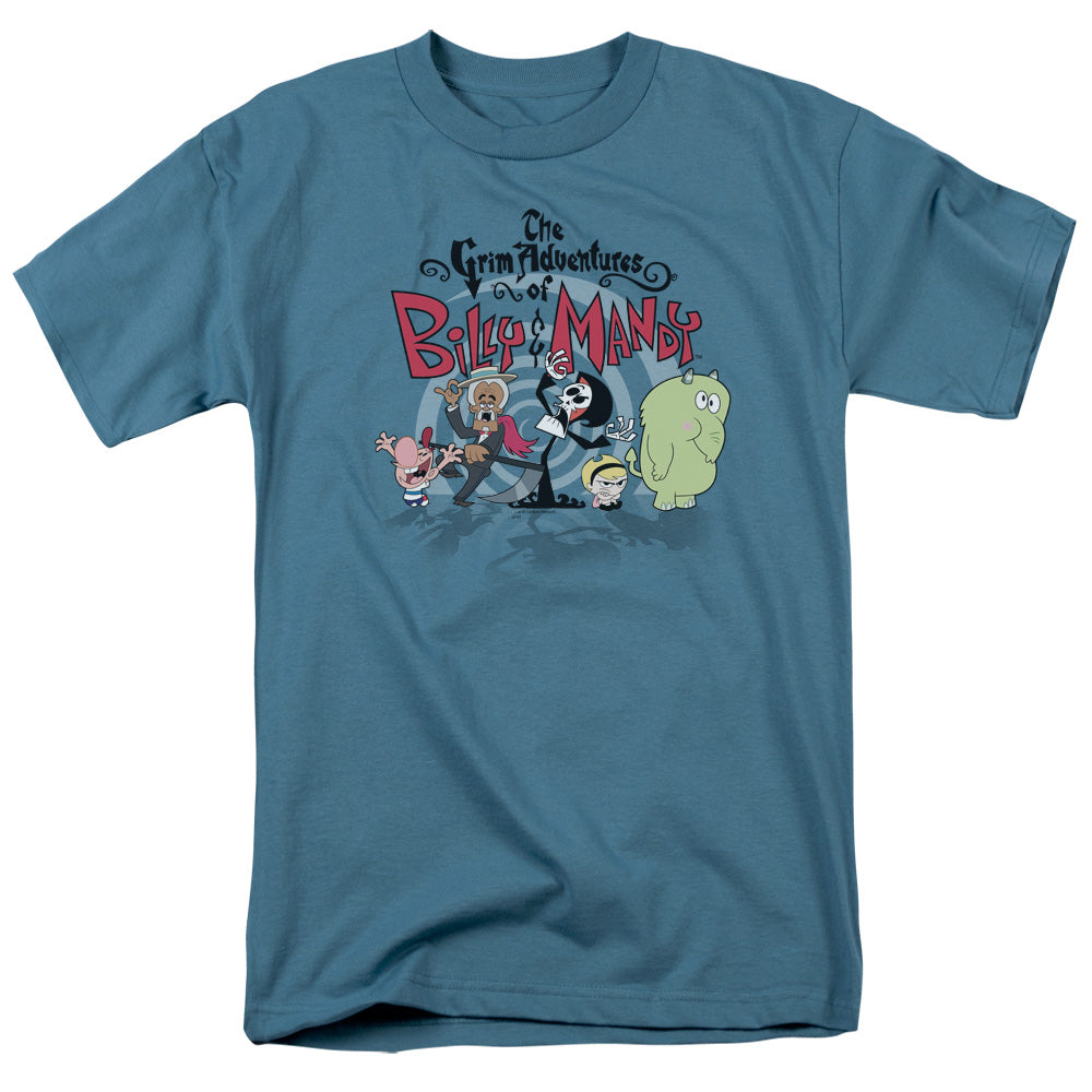 Billy & Mandy Group Shot Mens T Shirt Slate