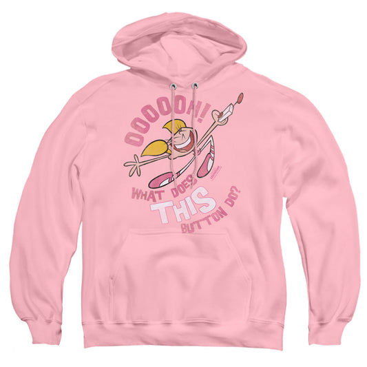 Dexters Laboratory Button Mens Hoodie Pink