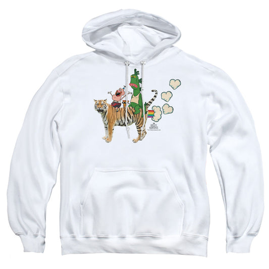 Uncle Grandpa Fart Hearts Mens Hoodie White