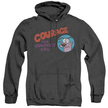 Load image into Gallery viewer, Courage the Cowardly Dog Courage Logo Heather Mens Hoodie Black