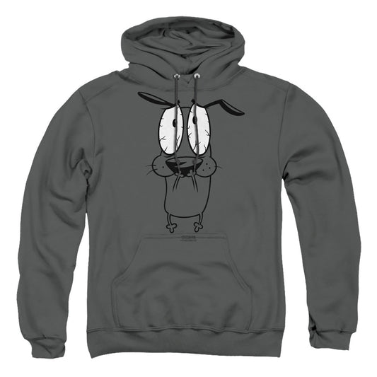 Courage The Cowardly Dog Scared Mens Hoodie Charcoal