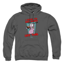Load image into Gallery viewer, Courage The Cowardly Dog Not Gonna Like Mens Hoodie Charcoal