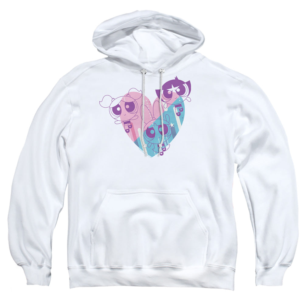 Powerpuff Girls Powerpuff Heart Mens Hoodie White