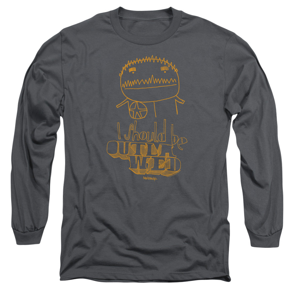 Squidbillies Outlawed Mens Long Sleeve Shirt Charcoal Officially Licensed