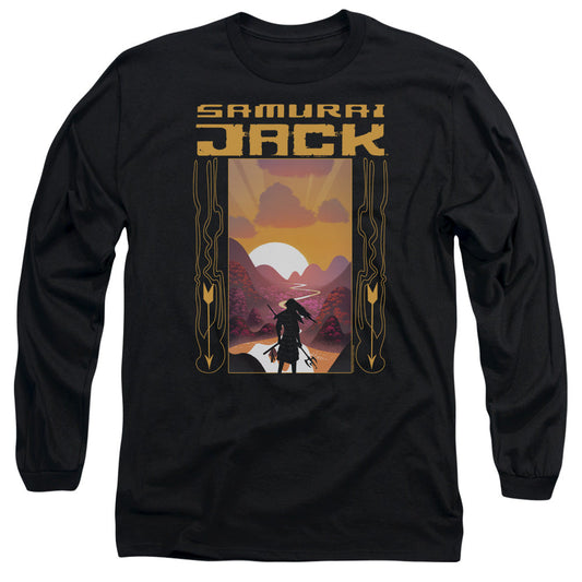 Samurai Jack Sunrise Mens Long Sleeve Shirt Black Officially Licensed