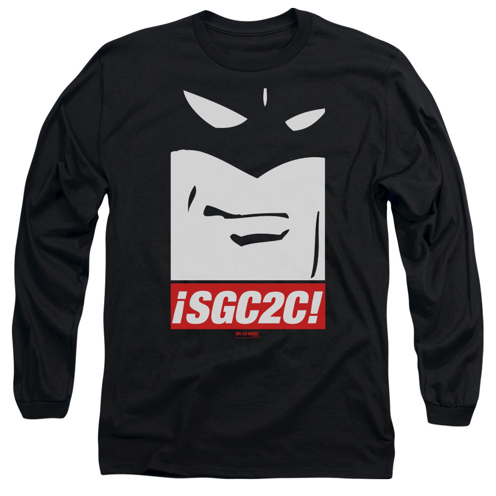 Space Ghost Sgc2C Mens Long Sleeve Shirt Black Officially Licensed