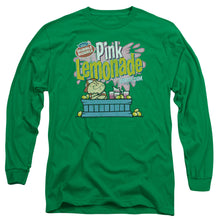 Load image into Gallery viewer, Dubble Bubble Pink Lemonade Mens Long Sleeve Shirt Kelly Green Officially Licensed