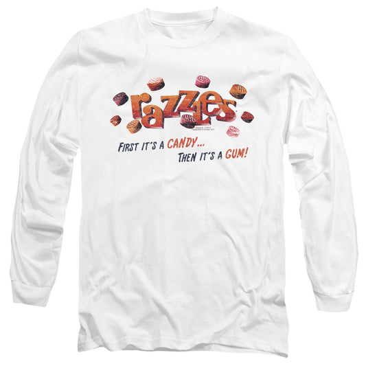 Dubble Bubble A Gum And A Candy Mens Long Sleeve Shirt White Officially Licensed