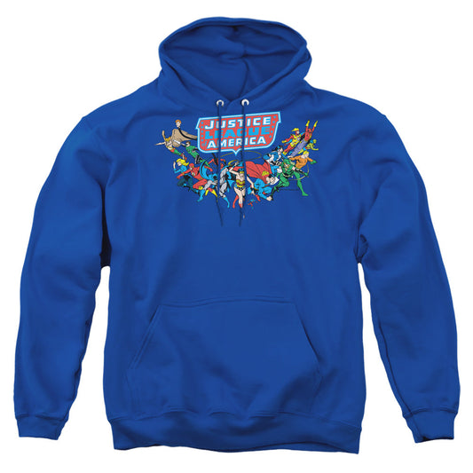 Dc Here They Come Mens Hoodie Royal Blue