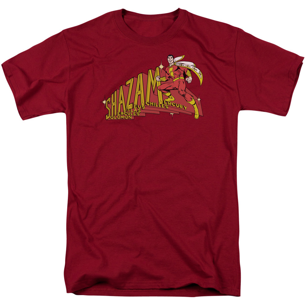 DC Comics Shazam! Mens T Shirt Cardinal