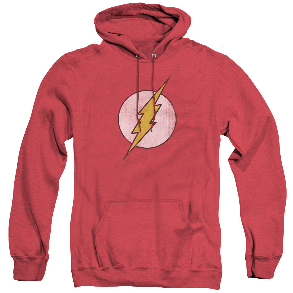 Dc Flash Flash Logo Distressed Heather Mens Hoodie Red