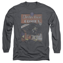 Load image into Gallery viewer, Dc Detective #27 Distressed Mens Long Sleeve Shirt Charcoal Officially Licensed