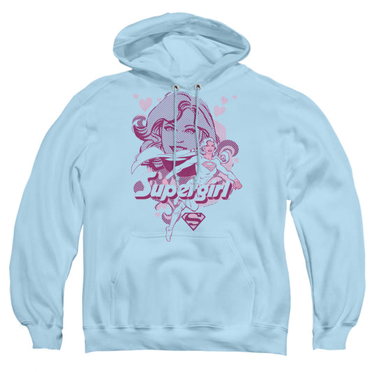 Dc Supergirl Mens Hoodie Light Blue